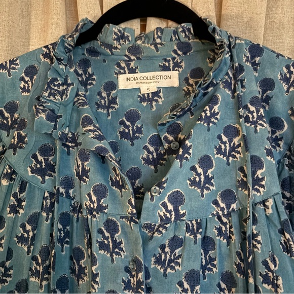 Emerson Fry EMMALINE BLOUSE - LITTLE MARIGOLDS DANUBE ORGANIC - Picture 4 of 10